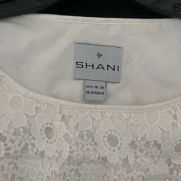 Shani Dress size 6 Women’s black and white lace Short Sleeve Colorblock Floral - Picture 10 of 10